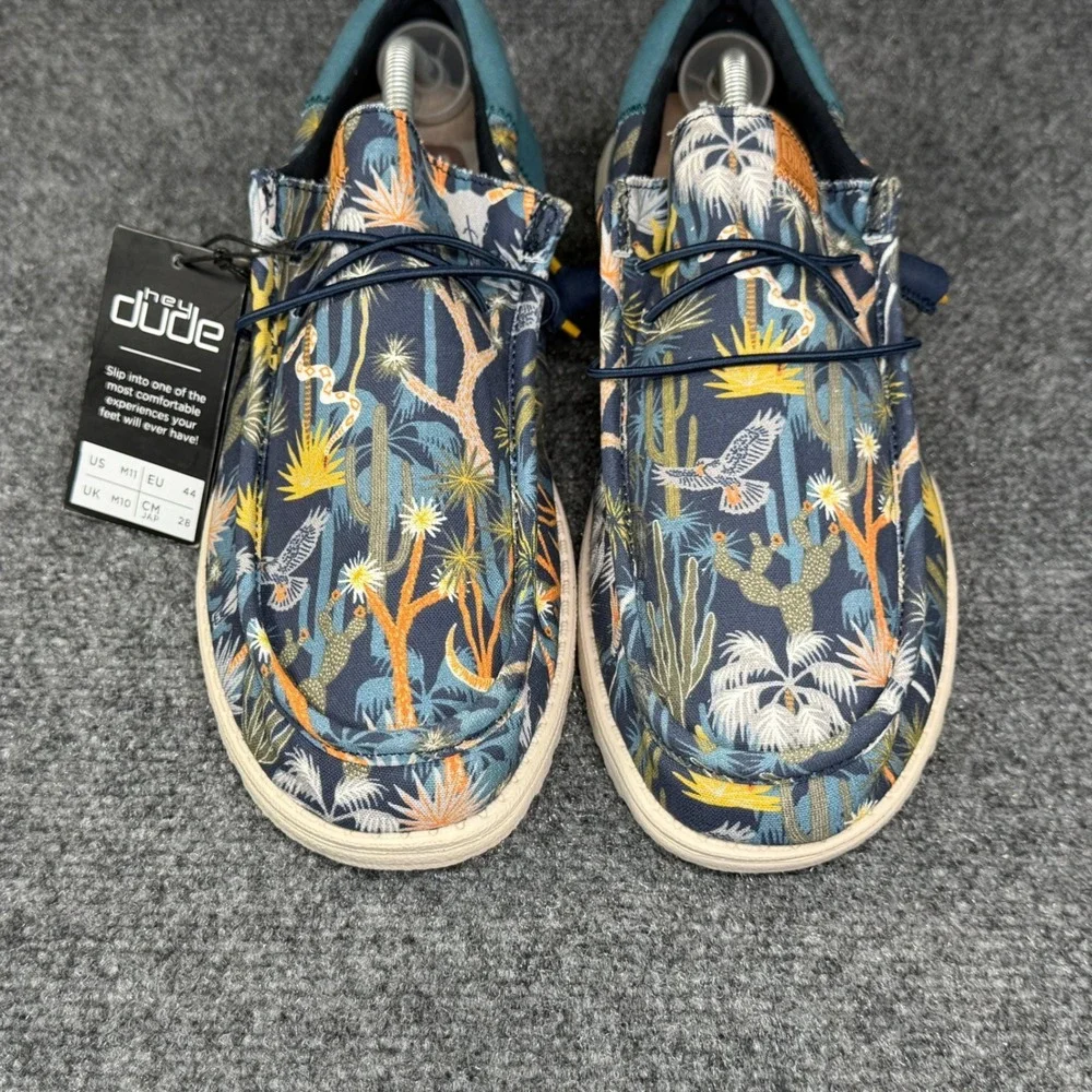 Hey Dude Wally Funk Oasis Shoes Mens 11 Blue Comfort Lightweight Slip On Sneaker - Picture 4 of 15